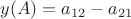 $y(A) = a_{12} - a_{21}$