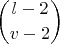 $$\binom{l-2}{v-2}}$$