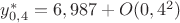 $y^{*}_{0,4}=6,987+O(0,4^2)$