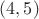 $(4,5)$
