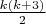 $\frac{k(k+3)}2$