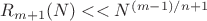 $R_{m+1}(N) <<N^{(m-1)/n+1}$