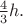 $\frac{4}{3}h.$