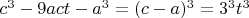 $c^3-9act-a^3=(c-a)^3=3^3t^3$