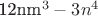 12nm^3 -3n^4