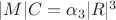 $|M|C = \alpha_3|R|^3$