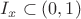 $I_x \subset (0,1)$ $I_x \subset (0,1)$