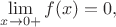 $\displaystyle \lim_{x \to 0+}f(x)=0,$