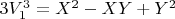 $3V_1^3 =X^2 -XY +Y^2$