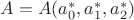 $A=A(a^*_0, a^*_1, a^*_2)$
