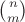 $\binom{n}{m}$