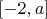 $[-2,a]$