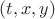 $(t, x, y)$