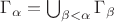 $\Gamma_\alpha = \bigcup_{\beta < \alpha} \Gamma_\beta$