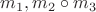 $m_1, m_2\circ m_3$