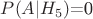 $P(A|H_5)$=0$