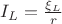 $ I_L = \frac{\xi_L}{r}$