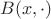$B(x, \cdot)$