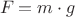 $ {F_н} = m\cdot g $