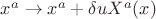 $x^a \to x^a + \delta u X^a (x)$