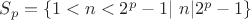 $S_p=\{1<n<2^p-1| \ n|2^p-1\}$