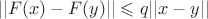 $$||F(x) - F(y)|| \leqslant q ||x-y||$$
