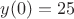 $y(0)=25$
