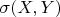 $\sigma(X,Y)$