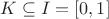 $K\subseteq I=[0,1]$