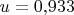 $u=0{,}933$