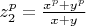 $ z_2^p = \frac {x^p+ y^p}{x+y}$