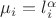 $\mu_i = l_i^{\alpha}$