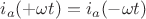 $i_a(+\omega t)=i_a(-\omega t)$