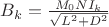 $B_k=\frac {M_0NI_k}{\sqrt {L^2+D^2}}$