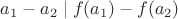 $a_1 - a_2\mid f(a_1)-f(a_2)$