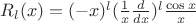 $R_l(x) = (-x)^l(\frac{1}{x}\frac{d}{dx})^l \frac{\cos x}{x}$
