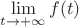 $\lim\limits_{t\to +\infty}f(t)$