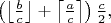 $\left(\left\lfloor\frac{ b}{ c}\right\rfloor+\left\lceil\frac{ a}{ c}\right\rceil\right)\frac{ c}{2},$