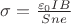 $ \sigma = \frac{\varepsilon_0 I B}{Sne} $