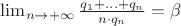 $\lim_{n\to+\infty}\frac{q_1+...+q_n}{n \cdot q_n} = \beta$