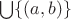 $\bigcup \{(a, b)\}$