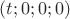 ${ ( t; 0; 0; 0)} $
