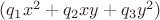 $(q_1 x^2+q_2 xy+q_3 y^2)$ $(q_1 x^2+q_2 xy+q_3 y^2)$