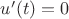 $u'(t) = 0$