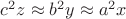 $c^2z\approx b^2y\approx a^2x$