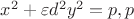 $x^2+ \varepsilon d^2y^2=p, p$