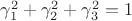 $\gamma_1^2+\gamma_2^2+\gamma_3^2=1$