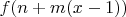 $f(n+m(x-1))$