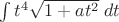 $\int t^4\sqrt{1+a t^2}\; dt$