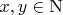 $x,y \in \mathrm{N}$